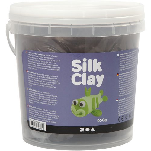 Samotvrdnoucí modelovací lehká hmota Silk Clay HNĚDÁ 650 g - obrázek