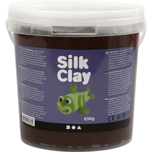 Samotvrdnoucí modelovací lehká hmota Silk Clay HNĚDÁ 650 g
