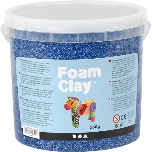 Samotvrdnoucí modelovací pěnová kuličková hmota Foam Clay MODRÁ 560g