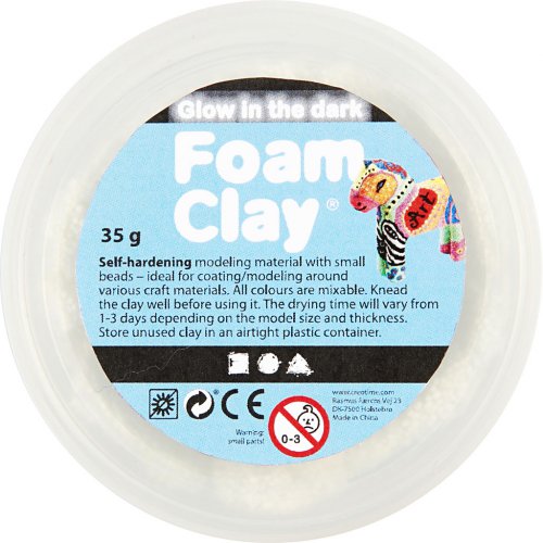 Samotvrdnoucí modelovací pěnová kuličková hmota Foam Clay 35g SVÍTÍCÍ VE TMĚ - obrázek