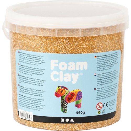 Samotvrdnoucí modelovací pěnová kuličková hmota Foam Clay ZLATÁ 560g