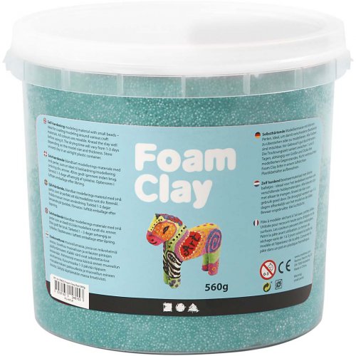 Samotvrdnoucí modelovací pěnová kuličková hmota Foam Clay TMAVÁ ZELENÁ 560g