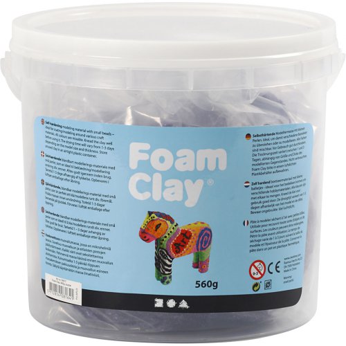 Samotvrdnoucí modelovací pěnová kuličková hmota Foam Clay FIALOVÁ 560g - obrázek