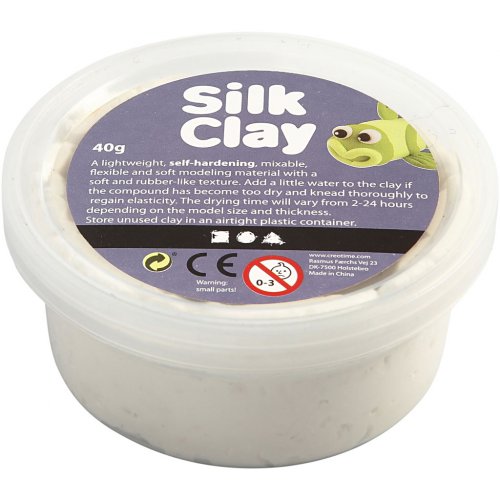 Samotvrdnoucí modelovací lehká hmota Silk Clay 40g BÍLÁ