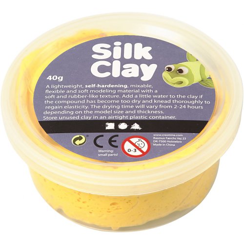 Samotvrdnoucí modelovací lehká hmota Silk Clay 40g ŽLUTÁ