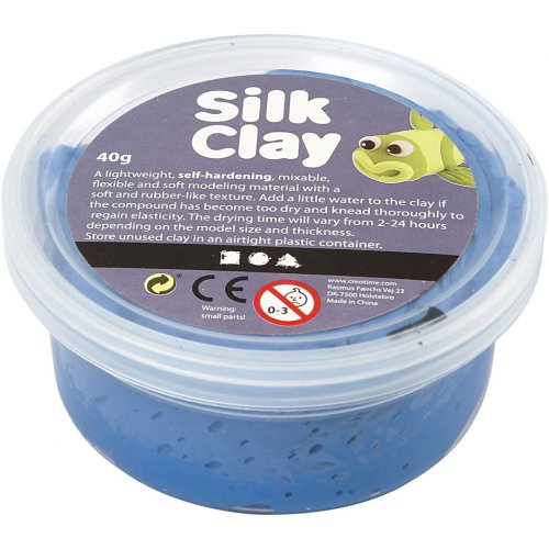 Samotvrdnoucí modelovací lehká hmota Silk Clay 40g MODRÁ