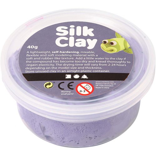 Samotvrdnoucí modelovací lehká hmota Silk Clay 40g FIALOVÁ
