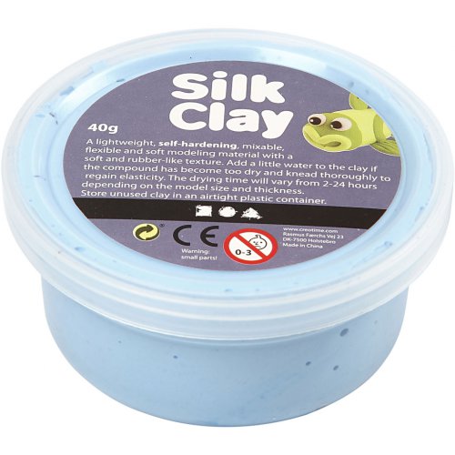 Samotvrdnoucí modelovací lehká hmota Silk Clay 40g NEONOVÁ MODRÁ