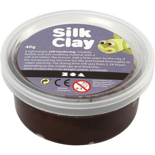 Samotvrdnoucí modelovací lehká hmota Silk Clay 40g HNĚDÁ