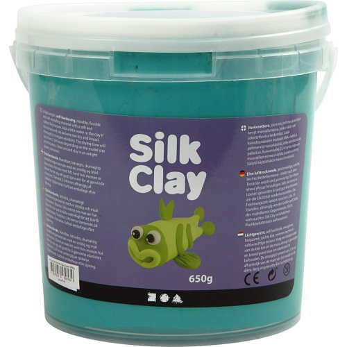 Samotvrdnoucí modelovací lehká hmota Silk Clay ZELENÁ 650 g