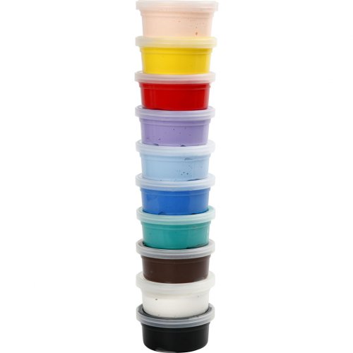 Samotvrdnoucí modelovací lehká hmota Silk Clay SADA 10 barev ZÁKLADNÍ BARVY - obrázek