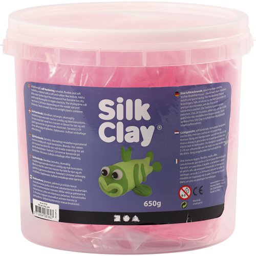 Samotvrdnoucí modelovací lehká hmota Silk Clay hmota RŮŽOVÁ 650 g - obrázek