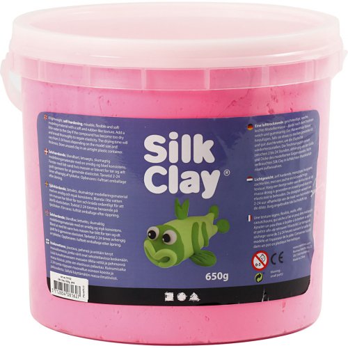 Samotvrdnoucí modelovací lehká hmota Silk Clay hmota RŮŽOVÁ 650 g