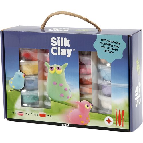 Samotvrdnoucí modelovací lehká hmota Silk Clay DÁRKOVÁ SADA - obrázek