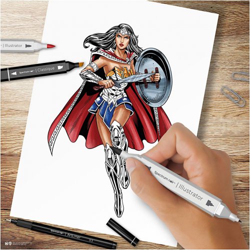 Sada Ilustrace WONDER WOMAN - obrázek