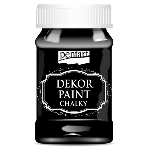 Křídová a dekorační barva PENTART 100 ml EBENOVÁ ČERNÁ
