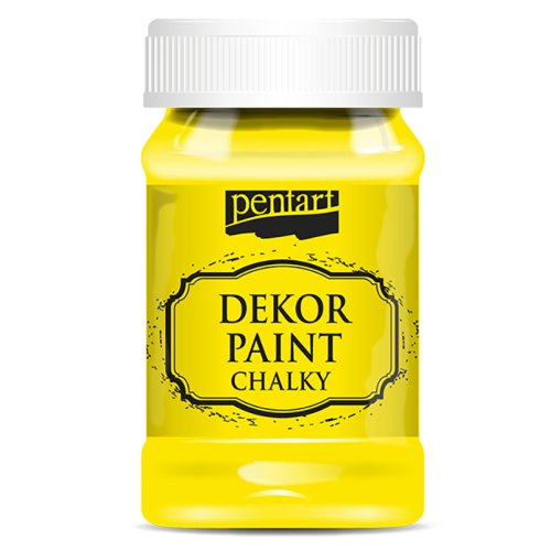 Křídová a dekorační barva PENTART 100 ml CITRÓNOVÁ ŽLUTÁ