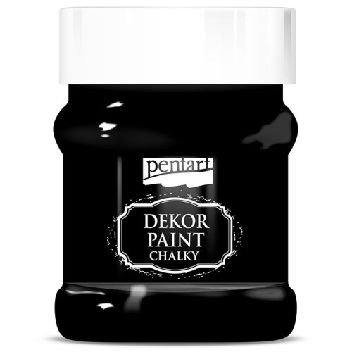 Křídová a dekorační barva PENTART 230 ml EBENOVÁ ČERNÁ