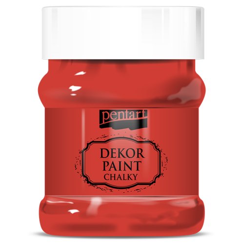 Křídová a dekorační barva PENTART 230 ml ČERVENÁ