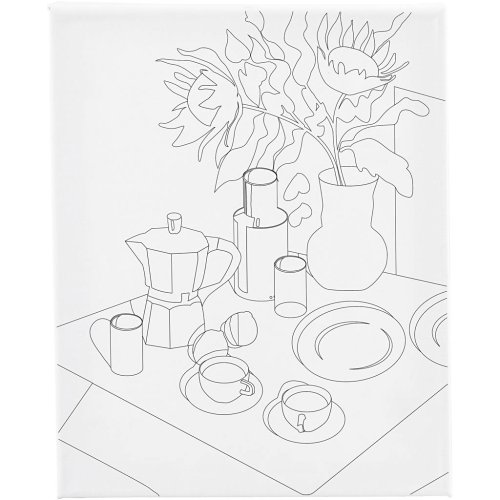 Malířské plátno s předtiskem 24x30 cm PROSTŘENÝ STŮL