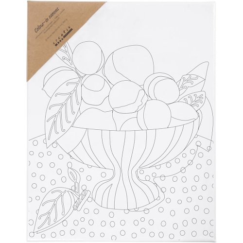 Malířské plátno s předtiskem 24x30 cm MÍSA S OVOCEM - obrázek