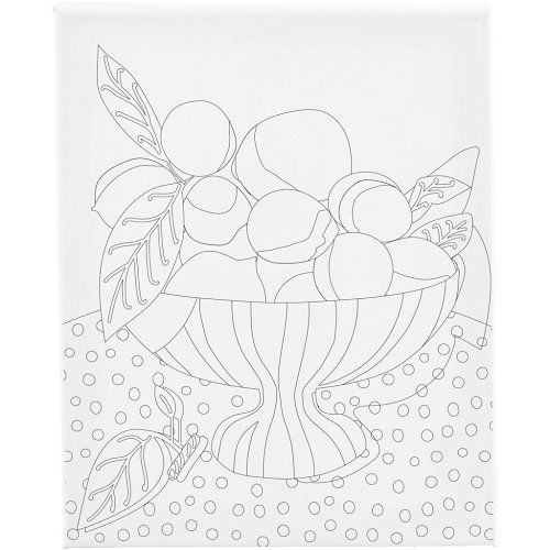 Malířské plátno s předtiskem 24x30 cm MÍSA S OVOCEM