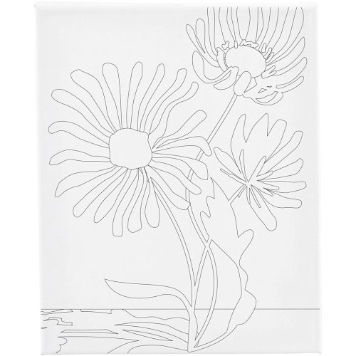 Malířské plátno s předtiskem 24x30 cm  VELKÁ KVĚTINA