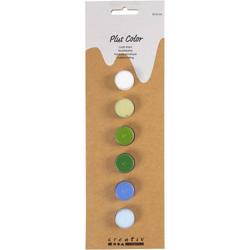 Sada Akrylová barva  Plus Color 6x5 ml MODROZELENÉ ODSTÍNY