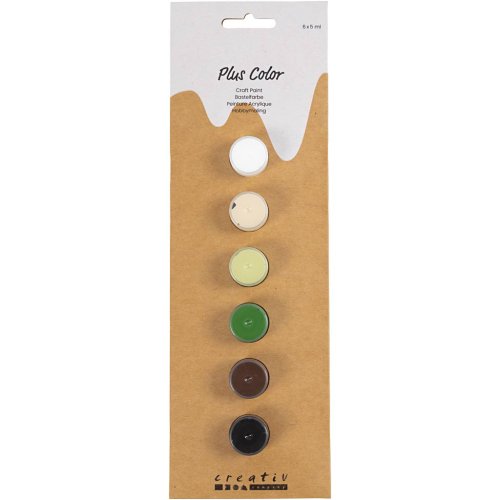 Sada Akrylová barva  Plus Color 6x5 ml PŘÍRODNÍ ODSTÍNY