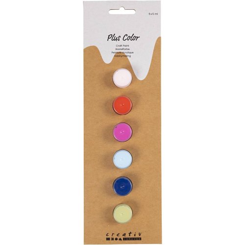 Sada Akrylová barva  Plus Color 6x5 ml VÝRAZNÉ ODSTÍNY