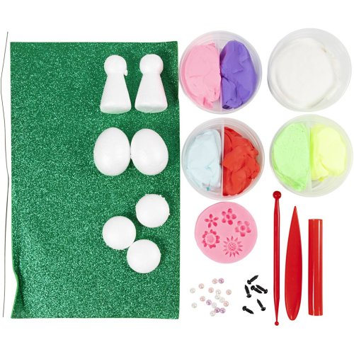 Sada modelování ze samotvrdnoucí hedvábné hmoty Silk Clay - VÍLY - obrázek