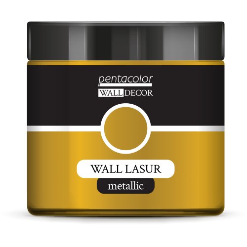 Lazurovací barva na zeď metallic WALL DECOR 500 ml ZLATÁ