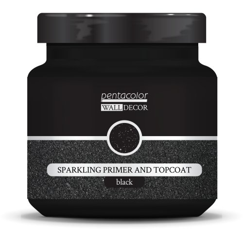 Třpytivý základní a vrchní lak WALL DECOR 1000 ml ČERNÁ