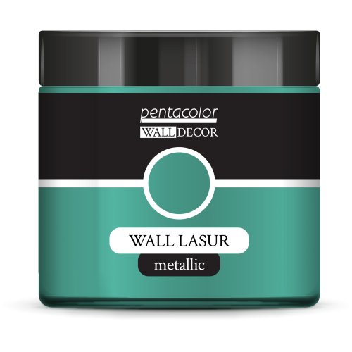 Lazurovací barva na zeď metallic WALL DECOR 500 ml MODRÁ-ZLATÁ