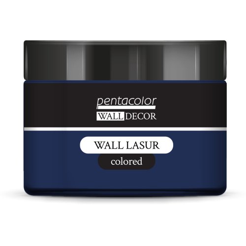 Lazurovací barva na zeď barevná WALL DECOR 150 ml OCELOVÁ MODRÁ