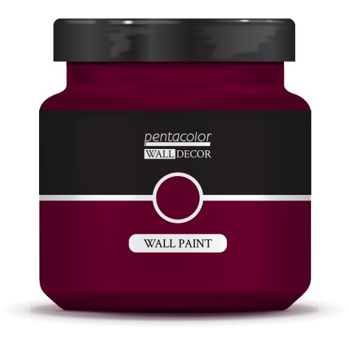 Barva na zeď WALL DECOR 1000 ml ZÁŘIVÁ ČERVENÁ