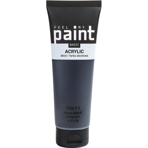 Akrylová barva FeelMyPaint 120 ml MARS ČERNÁ - certifikace o bezpečnosti dětských hraček