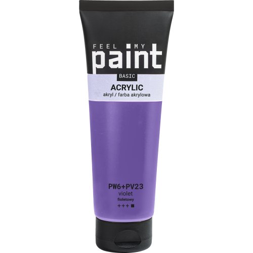 Akrylová barva FeelMyPaint 120 ml FIALOVÁ - certifikace o bezpečnosti dětských hraček