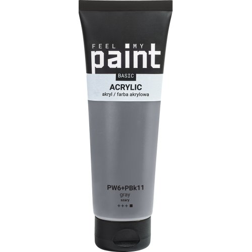 Akrylová barva FeelMyPaint 120 ml ŠEDÁ - certifikace o bezpečnosti dětských hraček