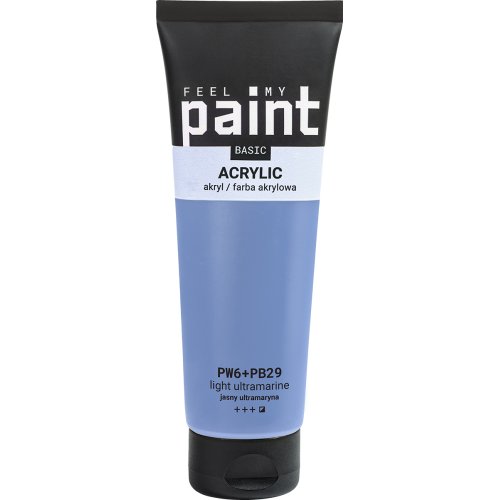 Akrylová barva FeelMyPaint 120 ml SVĚTLÁ ULTRAMARÍNOVÁ - certifikace o bezpečnosti dětských hraček