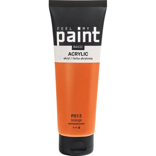 Akrylová barva FeelMyPaint 120 ml ORANŽOVÁ - certifikace o bezpečnosti dětských hraček