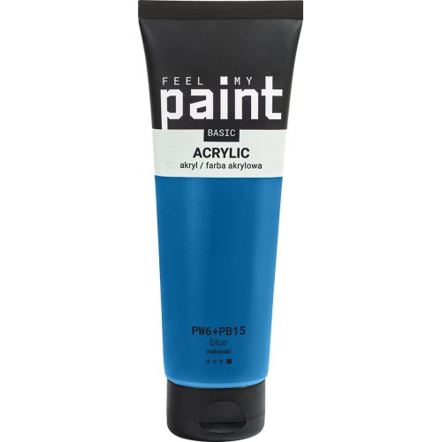 Akrylová barva FeelMyPaint 120 ml MODRÁ - certifikace o bezpečnosti dětských hraček