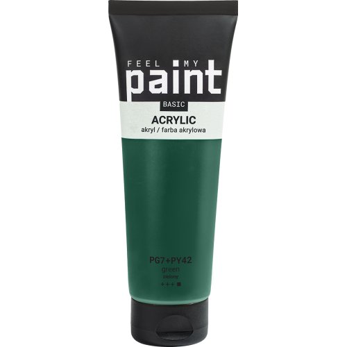 Akrylová barva FeelMyPaint 120 ml ZELENÁ - certifikace o bezpečnosti dětských hraček