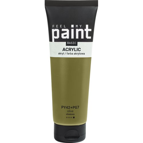Akrylová barva FeelMyPaint 120 ml OLIVOVÁ - certifikace o bezpečnosti dětských hraček
