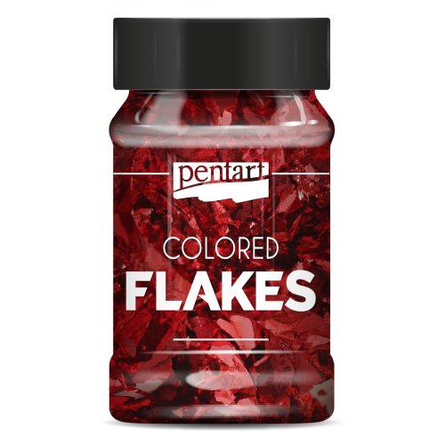 Barevné fóliové vločky PENTART 100 ml ČERVENÁ