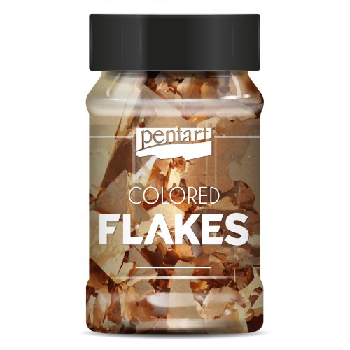 Barevné fóliové vločky PENTART 100 ml RŮŽOVÁ - ZLATÁ
