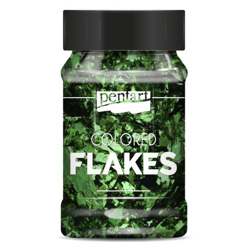 Barevné fóliové vločky PENTART 100 ml ZELENÁ