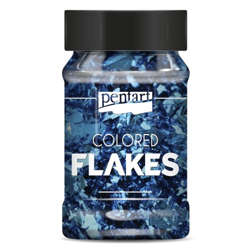 Barevné fóliové vločky PENTART 100 ml MODRÁ