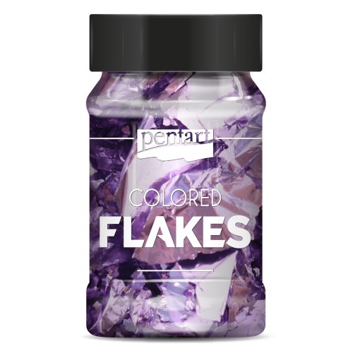 Barevné fóliové vločky PENTART 100 ml SVĚTLÁ PURPUROVÁ