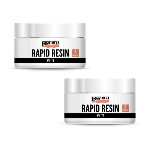 Rychle tuhnoucí pryskyřice Rapid Resin PENTART 150 ml BÍLÁ